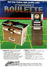 Sundance Roulette Amusement Video Arcade Game Flyer Promo Vintage Two Sided Art image