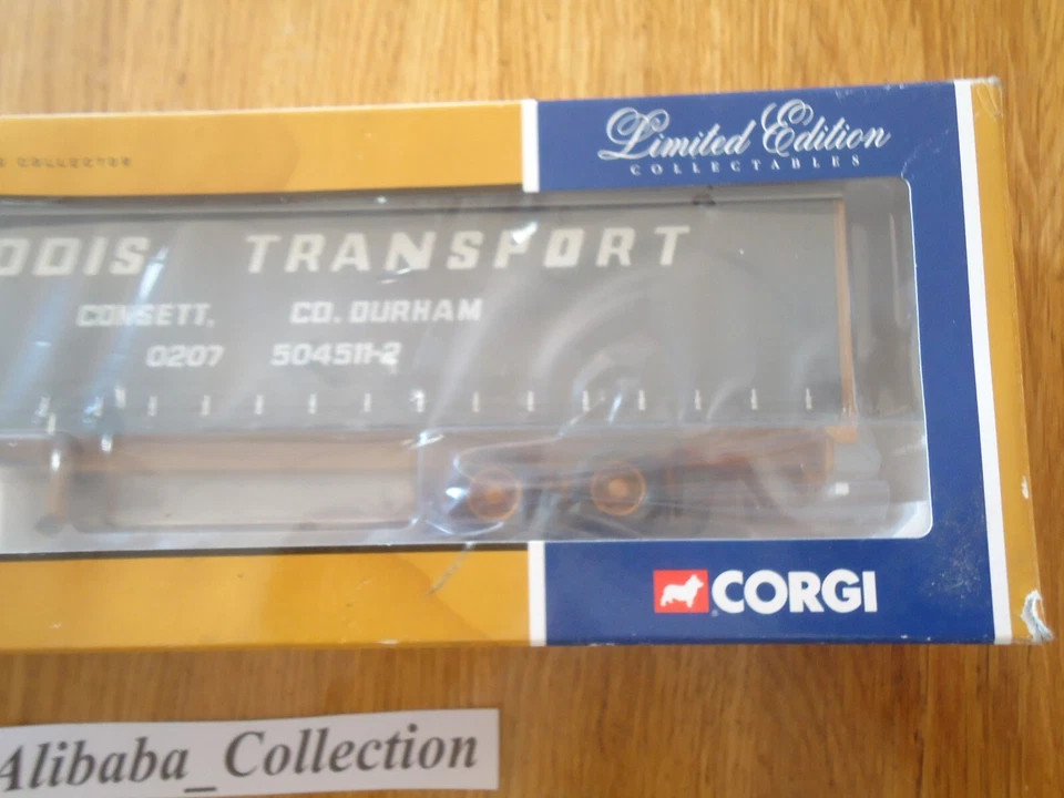 Camion Corgi Volvo F88 Tautliner Elodis Trasporto Scatola 1:50 1/50e Metal Toy - Immagine 3 di 4