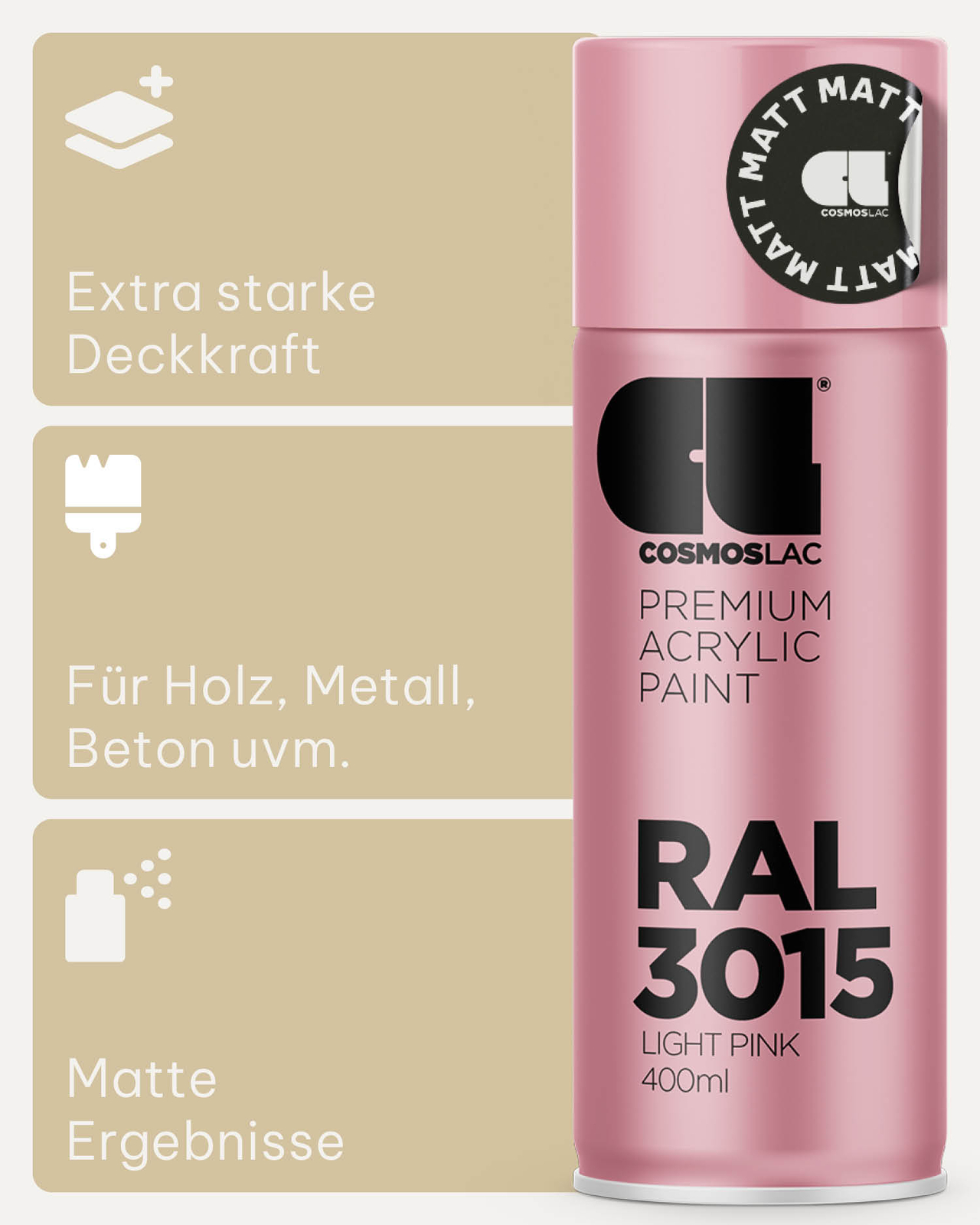 RAL Sprühlack – 3 Sprühdosen à 400 Ml In RAL 5002, Schnell Trocknend, Für Innen & Außen