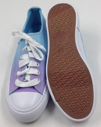 Women's Ladies Blue/Purple Ombre Lace Up Casual Sneaker Shoes Size 6 - 第 7/7 張圖片