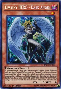 Destiny HERO - Dark Angel - DESO-EN005 - Secret Rare - 1st Edition x3 - Near Min