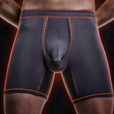 Mens Underwear Boxer Shorts Briefs Anti-Chafing Long Leg Tagless Separate Pouch