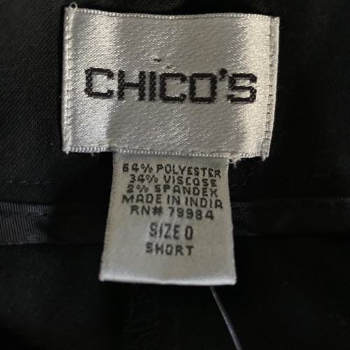 NEU Chico's Anzughose schwarz 0 kurz Lexington schmeichelt ultimative Passform weites Bein - Bild 5 von 8
