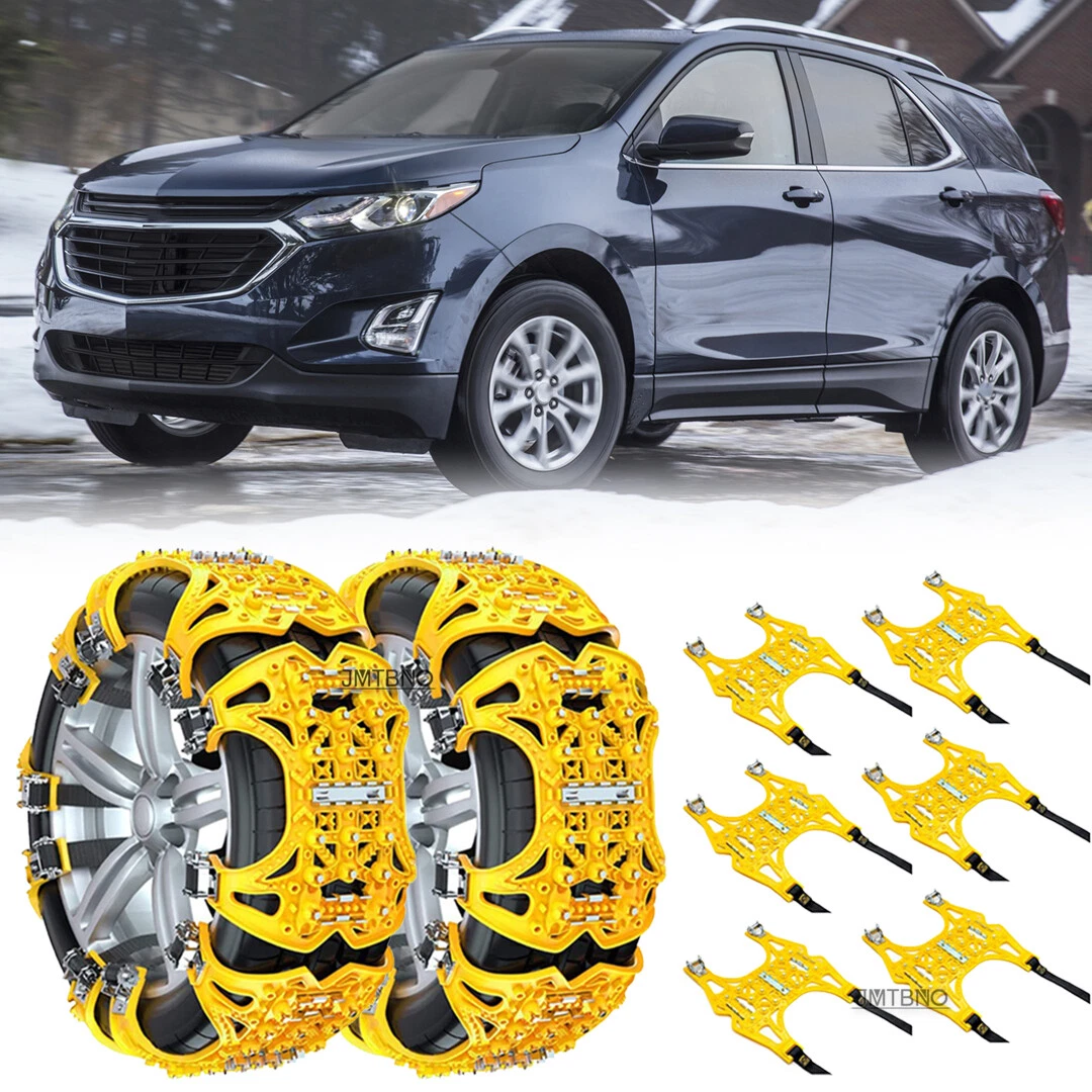 For Chevy Equinox 6Pcs Car Wheel Snow Tire Chains Anti-Skid Emergency Winter Mud