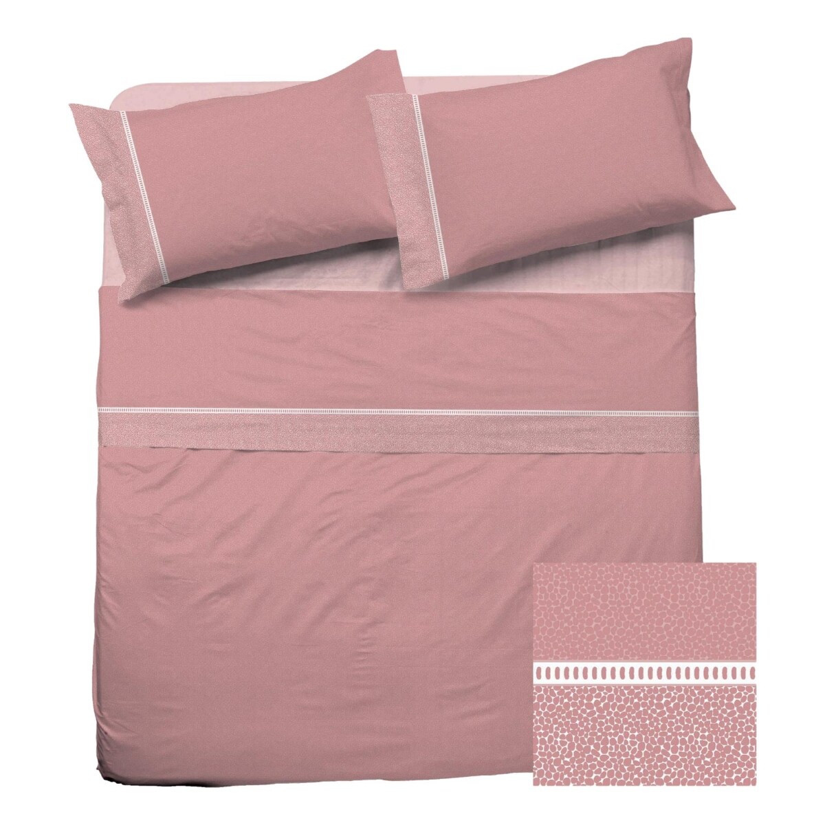Completo letto lenzuola 100% cotone singolo una piazza sotto sopra federa Crono