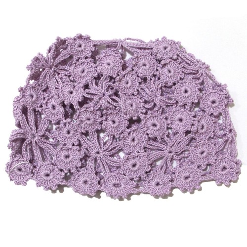 BomHCS Damen Spitze gehäkelt Totenkopf Mützen Blumen Beanie Handarbeit gestrickt hohl Mützen - Bild 7 von 42