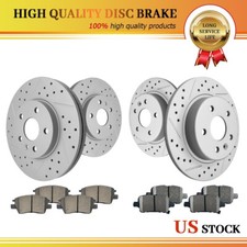 Front Rear Disc Brake Rotors And Ceramic Pads Kit For 2016-2019 Chevrolet Cruze