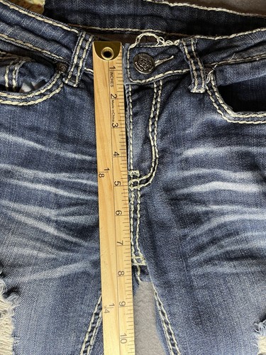 Machine Nouvelle Mode Distressed Women’s Blue VTG Jeans Size 7 USA 29 Italy 43 - Picture 6 of 20