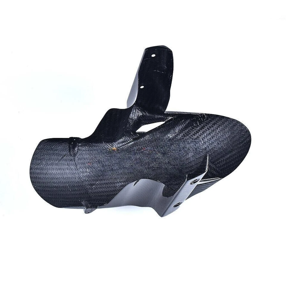 Carbon Fiber Front Fender Rear Hugger Mudguard Twill For Kawasaki ZX6R 2019-2024 - Image 3 of 4