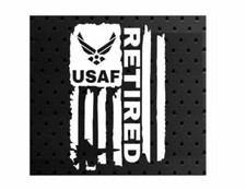 Vinyl Decal for Window - U.S. Air Force Flag Retired , Various Colors  Sizes