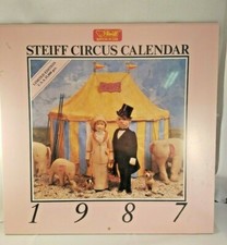 STEIFF Calendar 1987 Vintage Bear Plush Teddy Bear Collection Mint A3