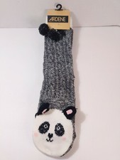 Ardene Panda Pom Pom Black White Socks One Size