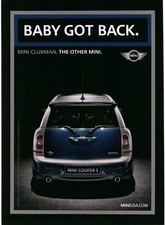 BMW 2008 Mini Cooper S Car Vintage Print Ad Baby Got Back Garage Art Decor VTG