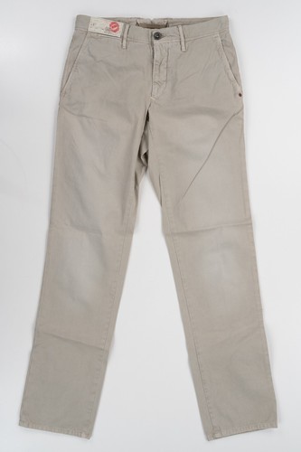 INCOTEX Solid Taupe Dress Pants Cotton Slim Fit Flat Front Chino Slacks 31 - Picture 3 of 7
