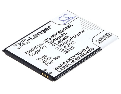Batterie 3.8v 3000mAh type 5260 5320 Pour Wiko Pulp FAB 4G, Casper VIA V6 V6X - Afbeelding 2 van 5