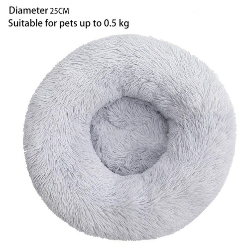 Dog Bed Donut Soft Round Plush Cat Beds For Calming Pet Anti Anxiety Washable - Picture 7 of 18
