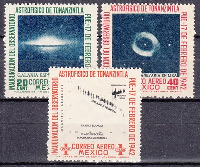 Mexico Aereo Yvert 119/21 * Mh Observatorio