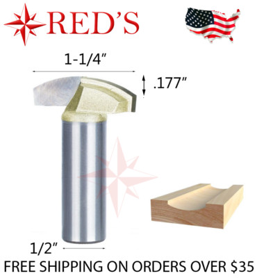 Tideway Carbide PRO LC18262008 1-1/4'' Cove Crown or Bowl 1/2'' shank router bit