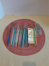 Large Lot of Knitting Needles  Crochet Hooks and More Plus 100 