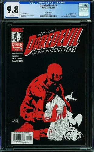 Daredevil 5 Variant Death of Karen Page Joe Quesada Cgc Graded 9.8 1 of 31 Rare