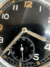 WORKING WW2 GSTP POCKET WATCH BRITISH ARMY MILITARY WWII BROAD ARROW