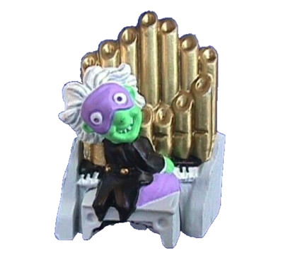 Hallmark PIN Halloween Vintage PHANTOM PIPE ORGAN Player Man Green 1990 Brooch