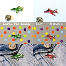 Red Arrows + Saudi Hawk Jet plane 2 x lapel pin badges aircraft set.  120-379