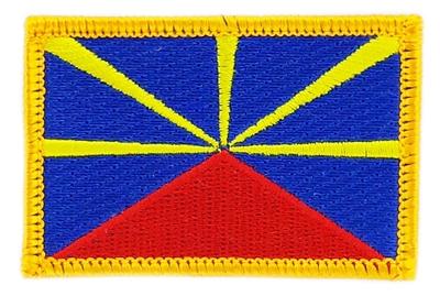 Patch Aufnäher Bestickt Flagge Insel La Reunion 974 Zum Aufbügeln