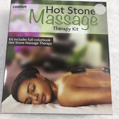 NIB!! Comfort Essantial  Hot Stone Massage Therapy Kit with Full Color Book