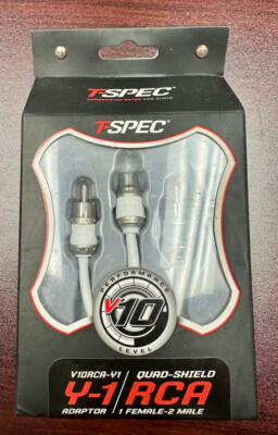T-Spec V10RCA-Y1 V10 Series RCA Y-Cable (1) Female to (2) Male Connector