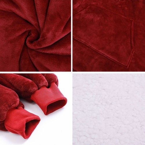 Ladies Hooded Blanket Oversized Blanket Hoodie Oodies Fleece Hoodie Blankets UK - Picture 35 of 42