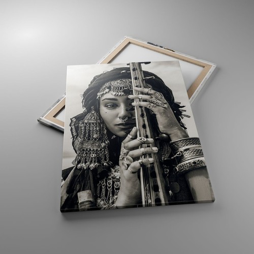 Wandbilder 70x100cm Leinwandbild Frau ethnisch Schmuck Groß Bilder Art Wanddeko - Bild 2 von 10