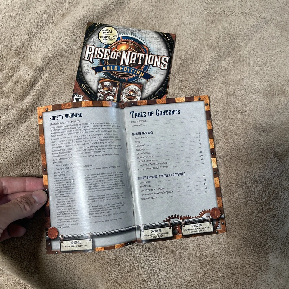 Rise Of Nations Gold Edition PC Video Game 2-Disc Microsoft 2004 Disks And Book - Image 4 of 4