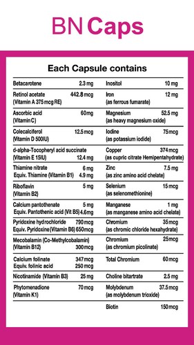 BN Multi-Vitamins 60 Capsules for Bariatrics, 3 Pack, FREE Protein Water Samples - Picture 6 of 9