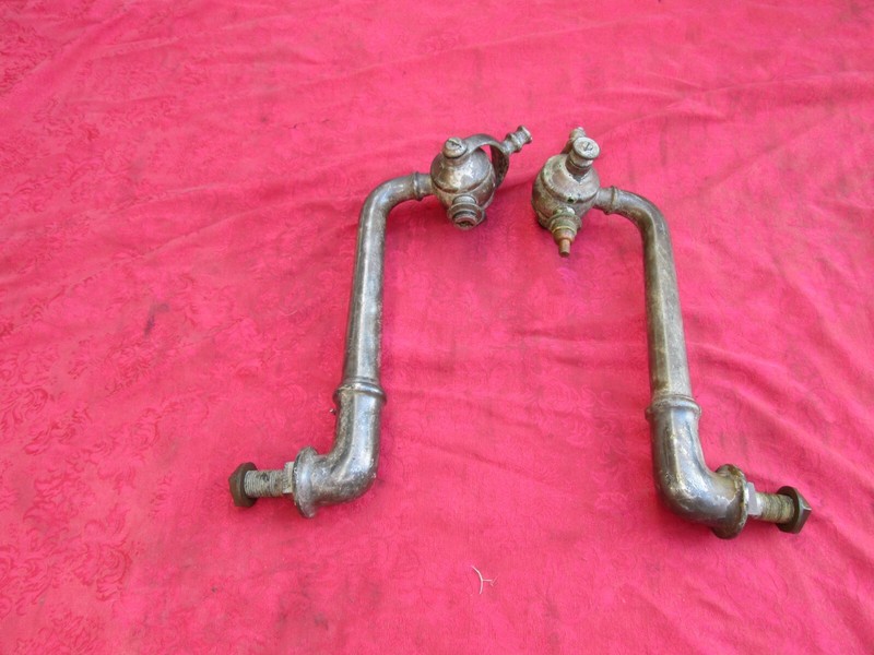 Vintage Soda Fountain Nickel Brass Plate Pair Of Soda Beer Dispensers