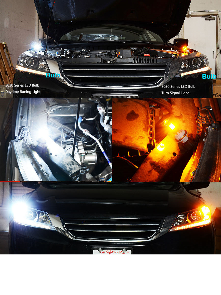 LED Switchback Turn Signal Blinker Light Bulbs 3157 for Ford E150 E250