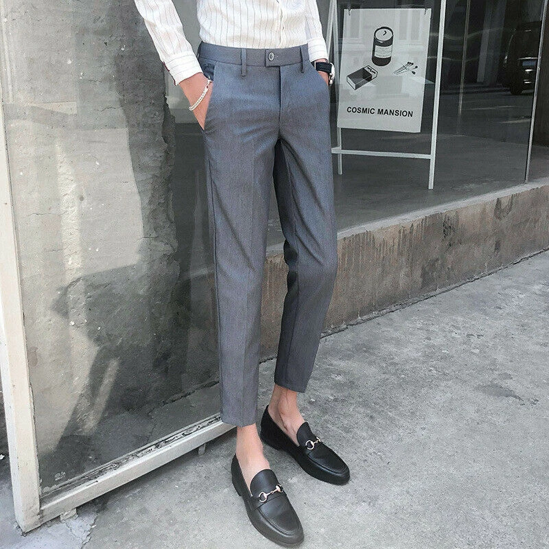 Skinny cropped dress pants deals mens