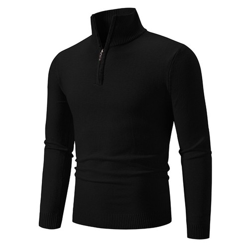 Men Quarter-zip Thicken Sweater Pullover Long Sleeve Casual Loose Sweatshirts ; - Picture 4 of 21