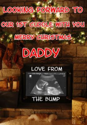 Frohe Weihnachten Dein Scan Foto 1. Kuschelbeule A5 Karte Papa PIDX13 Xmas