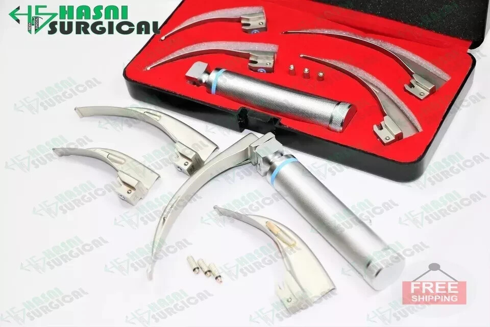 Premium Laryngoscope Set – Mac Blades (01-04) with Medium Handle