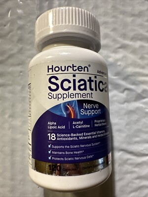 Hourten Sciatica Advance Supplement Nerve Support (120 Capsules) Exp:10/2027 New