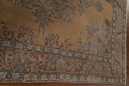 Evenly Low Pile Floral Traditional Vintage 7x10 Area Rug Hand-knotted Wool - Picture 8 of 12