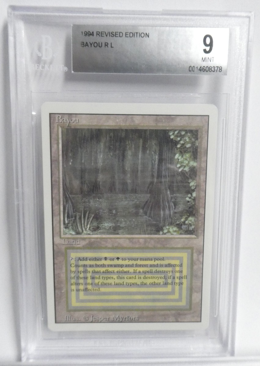 Revised Bayou BGS 9 Mint Magic MTG Dual Land 