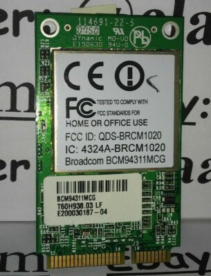 ACER TRAVELMATE 5520 501G16Mi Wi-Fi Wireless Card Broadcom bcm94311mcg