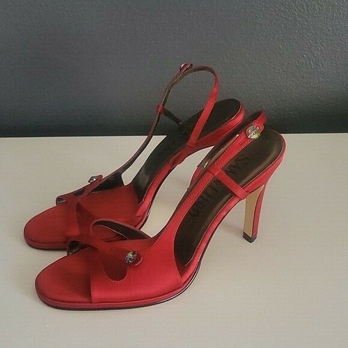 Sam u0026 Libby | Red Strappy Heels | 4.5” inch Heel | Size 9 M | | eBay