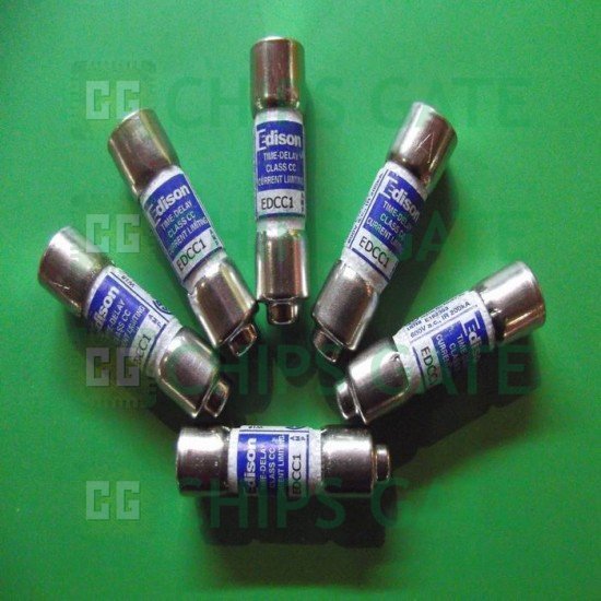 100PCS Edison ECC0.6 0.6Amp 600V Slow Blow Class CC Time Delay Fuse