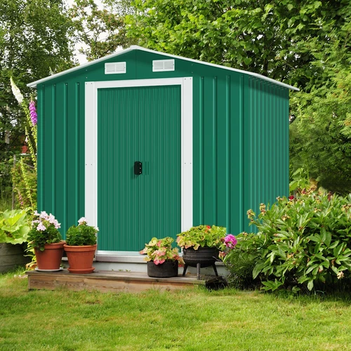 Metal Garden Shed 6 X 4, 8 X 4, 8 X 6, 10 X 8 Garden Storage WITH FREE BASE New - Picture 22 of 58