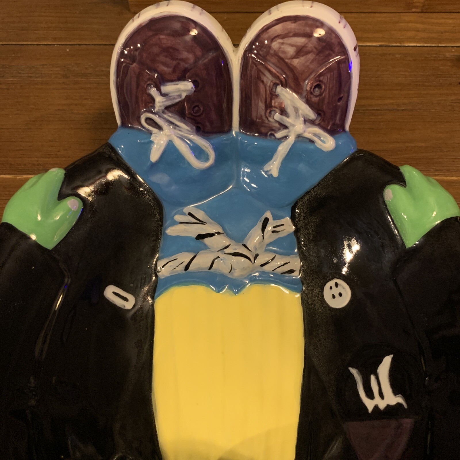 Vintage 1993 Frankenstein 8” Ceramic Halloween Candy Dish Bowl eBay