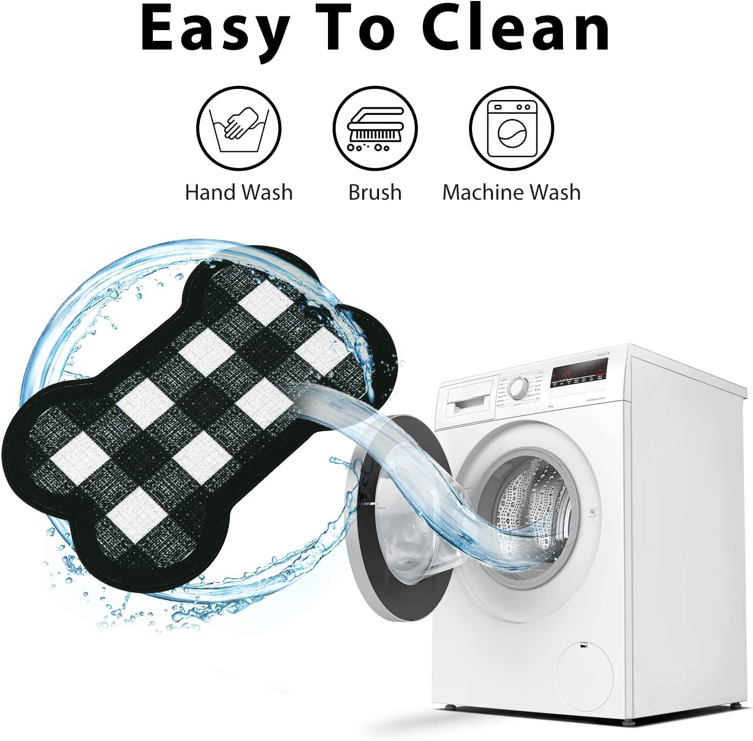 Dog Food Mat, Water Absorbent Pet Food Mat, Non Slip Placemat for Pets