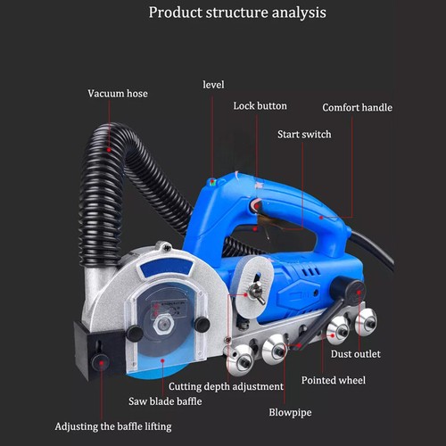 1200W Floor Tile Gap Cleaning Machine Floor Tile Slotting Machine Seam Cleaner - Picture 4 of 13